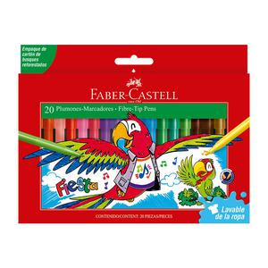 PLUMÓN DELGADO FABER CASTELL FIESTA 45 ESTUCHE X 20 UND