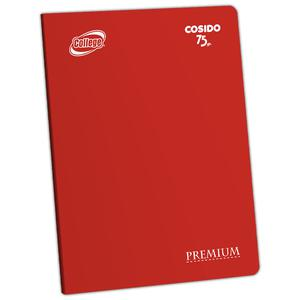 CUADERNO TRIPLE RAYA DELUXE COLLEGE MAX A4 ROJO 80 HOJAS
