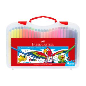 PLUMÓN DELGADO FABER CASTELL FIESTA 45 ESTUCHE RÍGIDO X 48 UND