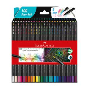 COLORES LARGOS FABER CASTELL SUPERSOFT  X 100 UND