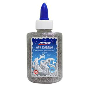 GOMA ESCARCHADA ARTESCO PLATA CON APLICADOR 90 ML