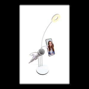 SOPORTE VIVITAR 3 EN 1: MICRO SMARTPHONE Y ARO DE LUZ BLANCO