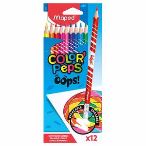 COLORES LARGOS MAPED COLORPEPS CON BORRADOR X 12 UND
