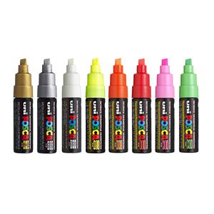 MARCADORES POSCA 8K/8P FLUORESCENTES ESTUCHE X 8 UND