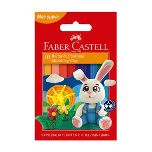 PLASTILINA FABER CASTELL ESTUCHE CARTÓN X 10 UND