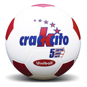 PELOTA DE FÚTBOL VINIBALL SEMIDEPORTIVA CRACKCITO BLANCO Y ROJO
