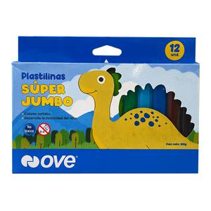 PLASTILINA SUPER JUMBO OVE X 12 UND