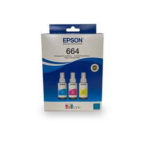 PACK DE 3 BOTELLAS DE TINTA EPSON T664 CYAN/MAGENTA/AMARILLO