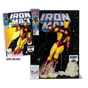 FIGURA IRON MAN MCFARLANE MARVEL CON ESCENA Y CÓMIC 1:6 #256
