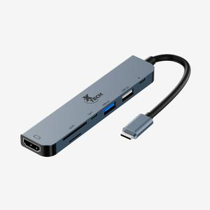 ADAPTADOR 7 EN 1 XTECH USB-C XTC-571 NEGRO