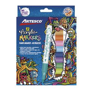 MARCADORES ACRĂLICOS ARTESCO ACRYLIC MARKERS X 12 UND