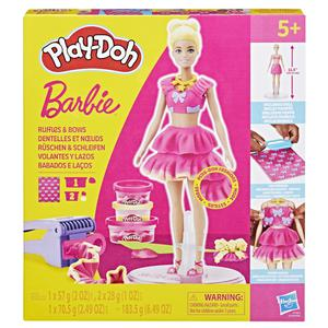 MASAS Y  PLASTILINAS PLAY DOH BARBIE RUFFLES AND BOWS