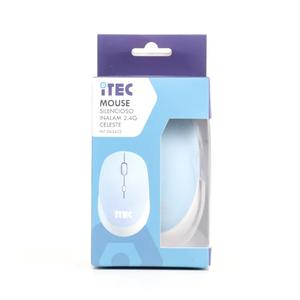 MOUSE INALÁMBRICO ITEC 2.4G CELESTE