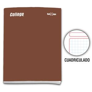 CUADERNO CUADRICULADO DELUXE COLLEGE BAKAN A4 MARRÓN 80 HOJAS