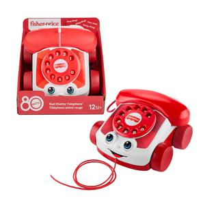 JUGUETE FISHER PRICE TELÉFONO ROJO PARLANCHIN 80 ANIV