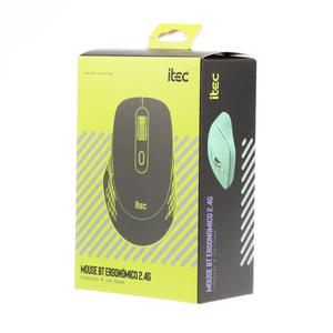 MOUSE ITEC BT ERGONÓMICO 2.4G JLR-79806 TURQUESA