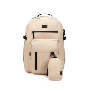 MOCHILA PORTA CAMIL BEIGE/NEGRO
