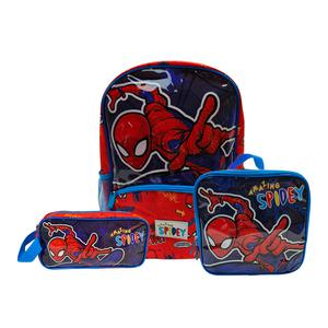 PACK X3 MOCHILA + LONCHERA + CARTUCHERA DREAMLAND SPIDERMAN