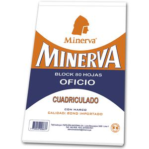 BLOCK CUADRICULADO MINERVA OFICIO 2 PERFORACIONES 80 HOJAS