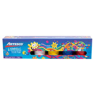 TÉMPERA ARTESCO SET X 6 COLORES + PINCEL + PALETA