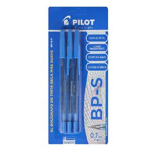 BOLÍGRAFO PILOT BP-SF PUNTA FINA AZUL X 3 UND