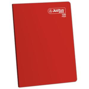 CUADERNO RAYADO MAX DELUXE JUSTUS A4 ROJO 100 HOJAS