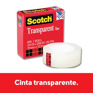 CINTA SCOTCH 3M N600  TRANSPARENTE 18 MM X 32.9 M
