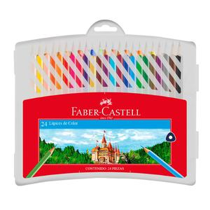 COLORES LARGOS FABER CASTELL TRIANGULARES ESTUCHE RÍGIDO X 24 UND