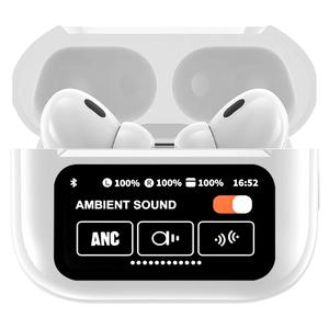 AUDĂFONO VOLTO TWS CON PANTALLA TACTIL BLANCO