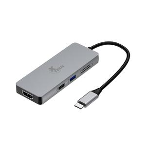 ADAPTADOR 5 EN 1 XTECH USB-C XTC-564 NEGRO