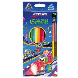COLORES LARGOS ARTESCO TRIANGULARES 14 LÁPICES/16 COLORES