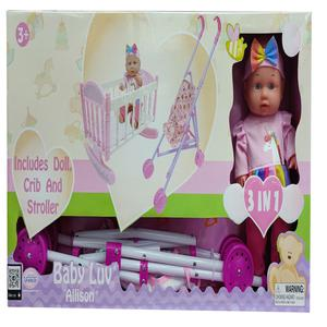 MUÑECA BEBÉ BABY LUV 3 EN 1 30 CM