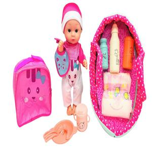 SET MUÑECA BEBÉ CON SONIDOS Y ACCESORIOS 33CM