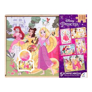 ROMPECABEZAS DISNEY PRINCESAS 5 EN 1