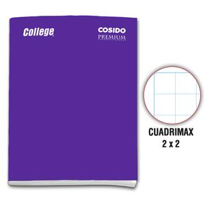 CUADERNO DOBLEMAX DELUXE COLLEGE COSIDO MORADO 80 HOJAS