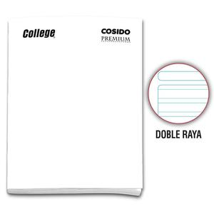 CUADERNO DOBLE RAYA DELUXE COLLEGE A4 COSIDO BLANCO 80 HOJAS
