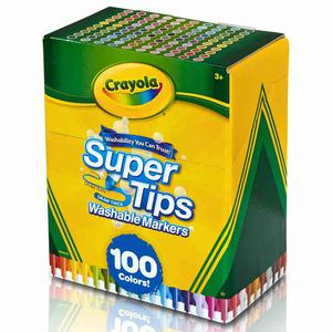 PLUMÓN LAVABLE DELGADO CRAYOLA SUPER TIPS X 100 UND