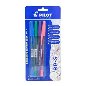 BOLÍGRAFO PILOT BP-SF PUNTA FINA X 4 UND