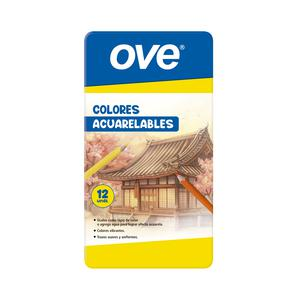 COLORES LARGOS OVE ACUARELABLES LATA X12 UNIDADES