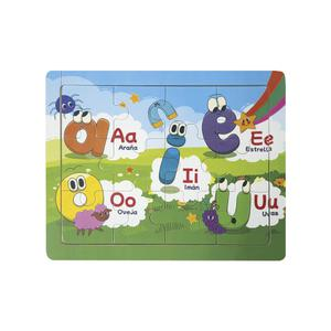 ROMPECABEZAS MADERA OVE VOCALES 12 PIEZAS