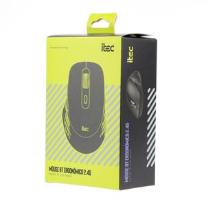 MOUSE ITEC BT ERGONÓMICO 2.4G JLR-79806 NEGRO