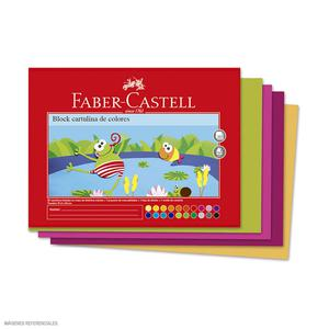 BLOCK CARTULINA DE COLORES FABER CASTELL 31 X 25 CM 150 G 20 HOJAS
