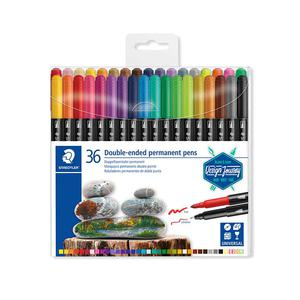 MARCADOR PERMANENTE STAEDTLER DOBLE PUNTA X 36 UND