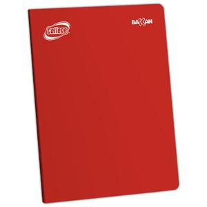 CUADERNO TRIPLE RENGLĂN DELUXE COLLEGE BAKAN A4 ROJO 80 HOJAS