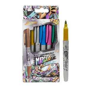 PLUMÓN INDELEBLE DELGADO ARTESCO MARCATODO METÁLICO X 6 UND