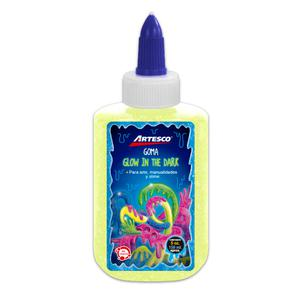 GOMA GLOW IN THE DARK ARTESCO AMARILLO 5 OZ