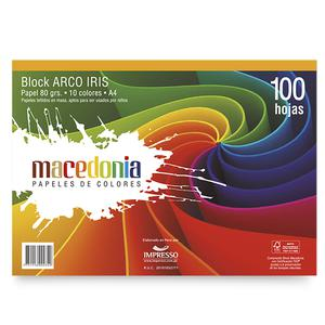 BLOCK ARCO IRIS MACEDONIA A4 80 G 100 HOJAS