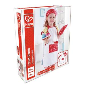 SET DE DELANTAL HAPE CON ACCESORIOS 5 PIEZAS