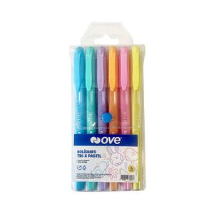 BOLÍGRAFO OVE TRI-X PASTEL X 6 UND