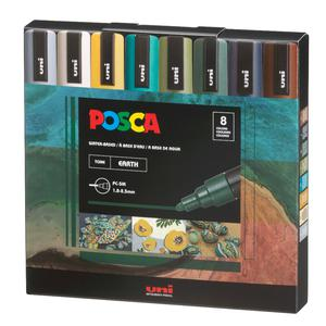 MARCADORES POSCA PC-5M EARTH COLOR ESTUCHE X 8 UND